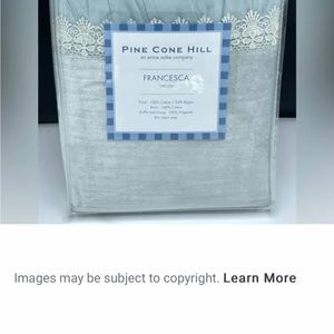 BRAND NEW PINE CONE HILL FRANCESCA VELVET THROW SKY BLUE